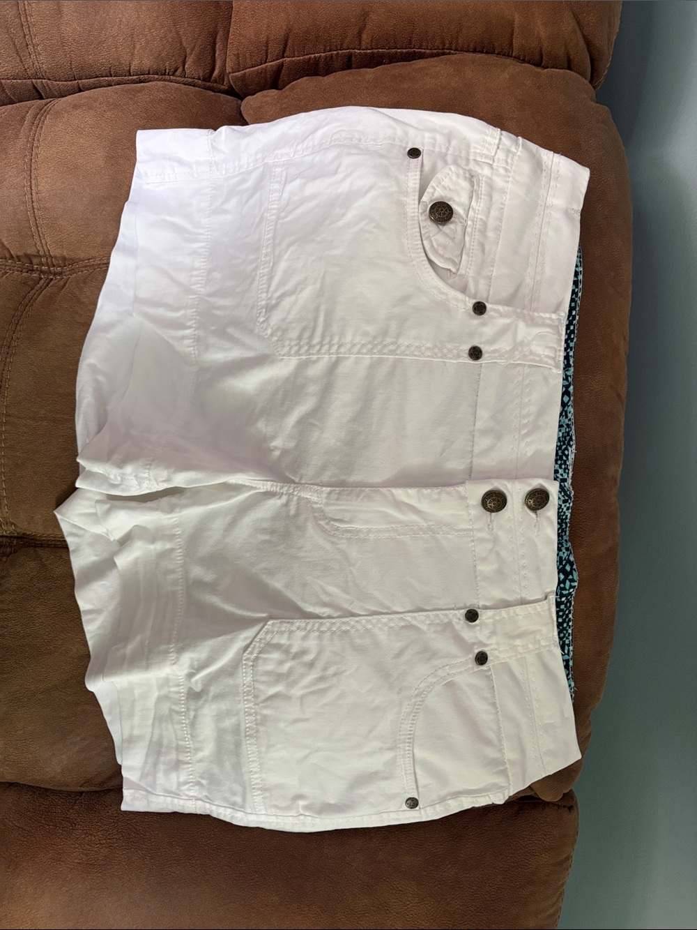 one 5 one White Cotton Bermuda Shorts